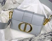 DIOR 30 MONTAIGNE BOX BAG GRAY M9204 SIZE 17.5 CM - 2