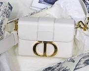 DIOR 30 MONTAIGNE BOX BAG WHITE M9204 SIZE 17.5 CM - 6