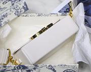DIOR 30 MONTAIGNE BOX BAG WHITE M9204 SIZE 17.5 CM - 2