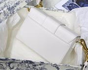 DIOR 30 MONTAIGNE BOX BAG WHITE M9204 SIZE 17.5 CM - 3