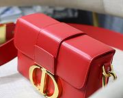 DIOR 30 MONTAIGNE BOX BAG RED M9204 SIZE 17.5 CM - 6