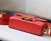 DIOR 30 MONTAIGNE BOX BAG RED M9204 SIZE 17.5 CM - 5