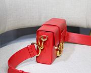 DIOR 30 MONTAIGNE BOX BAG RED M9204 SIZE 17.5 CM - 4
