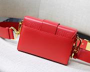DIOR 30 MONTAIGNE BOX BAG RED M9204 SIZE 17.5 CM - 2