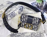 DIOR 30 MONTAIGNE BOX BAG BLUE OBLIQUE M9204 SIZE 17.5 CM - 1