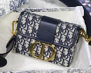 DIOR 30 MONTAIGNE BOX BAG BLUE OBLIQUE M9204 SIZE 17.5 CM - 6