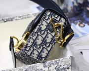 DIOR 30 MONTAIGNE BOX BAG BLUE OBLIQUE M9204 SIZE 17.5 CM - 5