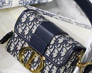 DIOR 30 MONTAIGNE BOX BAG BLUE OBLIQUE M9204 SIZE 17.5 CM - 4