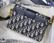 DIOR 30 MONTAIGNE BOX BAG BLUE OBLIQUE M9204 SIZE 17.5 CM - 2