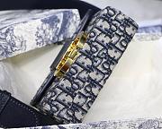 DIOR 30 MONTAIGNE BOX BAG BLUE OBLIQUE M9204 SIZE 17.5 CM - 3