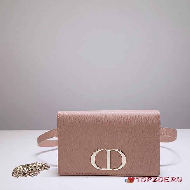 DIOR 2-IN-1 30 MONTAIGNE POUCH NUDE PINK S2086 SIZE 19 CM - 1