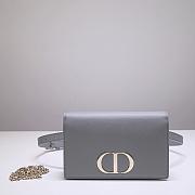 DIOR 2-IN-1 30 MONTAIGNE POUCH GRAY S2086 SIZE 19 CM - 1