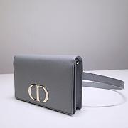 DIOR 2-IN-1 30 MONTAIGNE POUCH GRAY S2086 SIZE 19 CM - 6