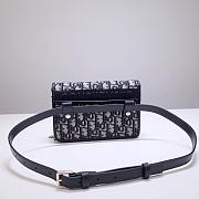 DIOR 2-IN-1 30 MONTAIGNE POUCH BLUE OBLIQUE S2086 SIZE 19 CM - 6