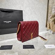 YSL BECKY MINI BAG BORDEAUX 629246 SIZE 25 CM - 6