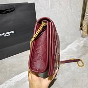 YSL BECKY MINI BAG BORDEAUX 629246 SIZE 25 CM - 5
