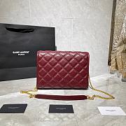 YSL BECKY MINI BAG BORDEAUX 629246 SIZE 25 CM - 4