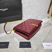 YSL BECKY MINI BAG BORDEAUX 629246 SIZE 25 CM - 3