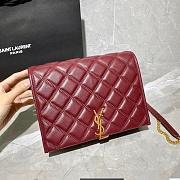 YSL BECKY MINI BAG BORDEAUX 629246 SIZE 25 CM - 2
