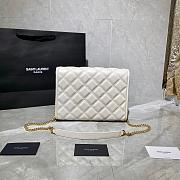 YSL BECKY MINI BAG WHITE 629246 SIZE 25 CM - 3