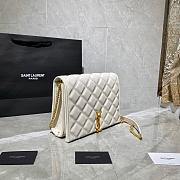 YSL BECKY MINI BAG WHITE 629246 SIZE 25 CM - 4