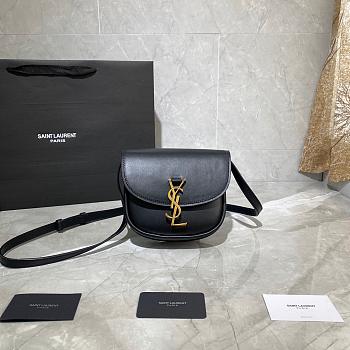 YSL KAIA SMALL SATCHEL BLACK 619740 SIZE 18 CM