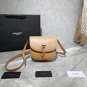 YSL KAIA SMALL SATCHEL BEIGE 619740 SIZE 18 CM