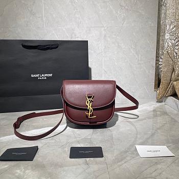 YSL KAIA SMALL SATCHEL BORDEAUX 619740 SIZE 18 CM
