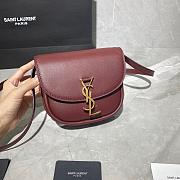 YSL KAIA SMALL SATCHEL BORDEAUX 619740 SIZE 18 CM - 6