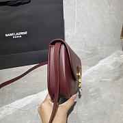 YSL KAIA SMALL SATCHEL BORDEAUX 619740 SIZE 18 CM - 5
