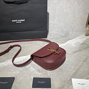 YSL KAIA SMALL SATCHEL BORDEAUX 619740 SIZE 18 CM - 3