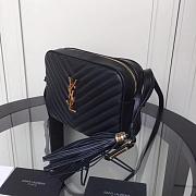YSL LOU CAMERA BAG BLACK & GOLD-TONE METAL 520534 SIZE 23 CM - 2