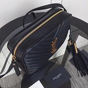 YSL LOU CAMERA BAG BLACK & GOLD-TONE METAL 520534 SIZE 23 CM - 6