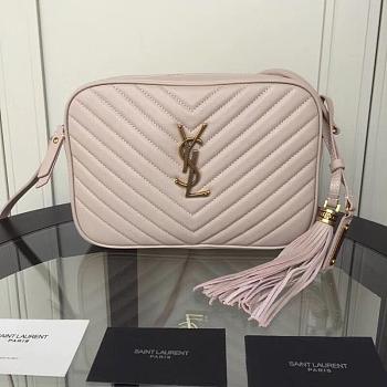 YSL LOU CAMERA BAG PALE PINK 520534 SIZE 23 CM