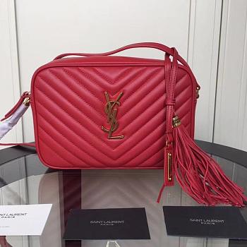 YSL LOU CAMERA BAG RED 520534 SIZE 23 CM