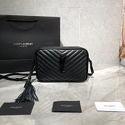YSL LOU CAMERA BAG BLACK & BLACK METAL 520534 SIZE 23 CM - 1