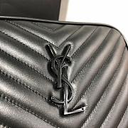 YSL LOU CAMERA BAG BLACK & BLACK METAL 520534 SIZE 23 CM - 2