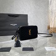YSL LOU CAMERA BAG BLACK MATTE LEATHER 520534 SIZE 23 CM - 6