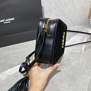 YSL LOU CAMERA BAG BLACK MATTE LEATHER 520534 SIZE 23 CM - 5