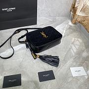 YSL LOU CAMERA BAG BLACK MATTE LEATHER 520534 SIZE 23 CM - 2