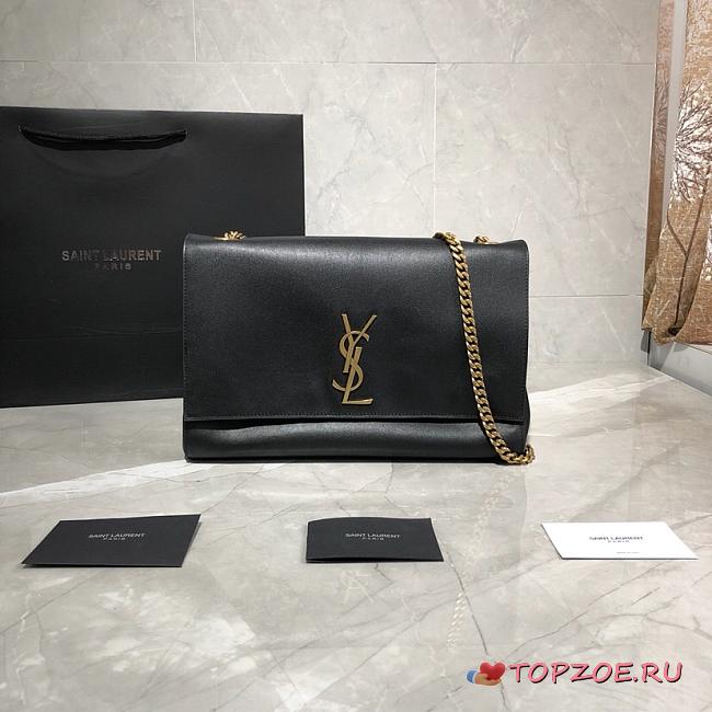 YSL KATE MEDIUM REVERSIBLE BLACK 553804 SIZE 28.5 CM - 1