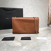 YSL KATE MEDIUM REVERSIBLE BROWN 553804 SIZE 28.5 CM - 1