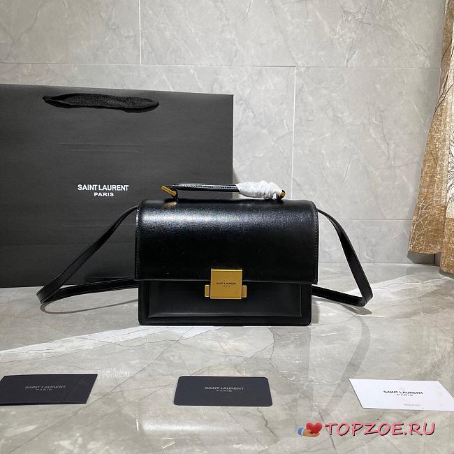 YSL MEDIUM BELLECHASSE BAG BLACK 482051 SIZE 22 CM - 1
