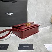 YSL MEDIUM BELLECHASSE BAG BORDEAUX 482051 SIZE 22 CM - 3
