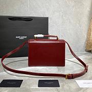 YSL MEDIUM BELLECHASSE BAG BORDEAUX 482051 SIZE 22 CM - 4