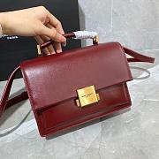 YSL MEDIUM BELLECHASSE BAG BORDEAUX 482051 SIZE 22 CM - 5
