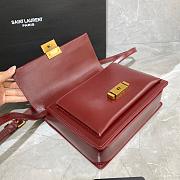 YSL MEDIUM BELLECHASSE BAG BORDEAUX 482051 SIZE 22 CM - 6