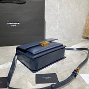 YSL MEDIUM BELLECHASSE BAG BLUE 482051 SIZE 22 CM - 5