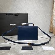 YSL MEDIUM BELLECHASSE BAG BLUE 482051 SIZE 22 CM - 3
