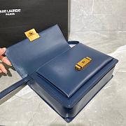 YSL MEDIUM BELLECHASSE BAG BLUE 482051 SIZE 22 CM - 2